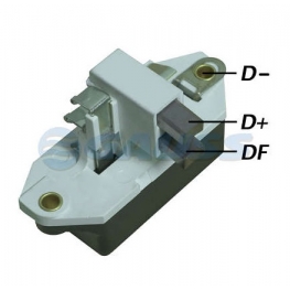 REGULADOR VOLTAGEM ( ALTERNADOR ) - APOLLO/PASSAT/VOYAGE/GOL/PARATI/SANTANA/ESCORT/DEL REY/BELINA .../91[14V/55A/CAMPO POSITIVO]