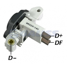 REGULADOR VOLTAGEM ( ALTERNADOR ) - GOLF 1.8/2.0 GLX/GTI 2.0/GOL/PARATI 1.0MI 16V/S AR CONDIC [CAMPO POSITIVO/14V/120A]
