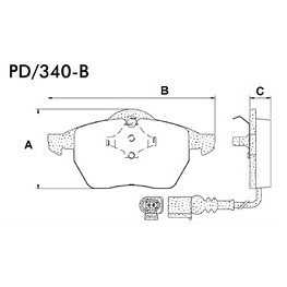 PASTILHA FREIO - AUDI A3 1.8 20V 1999-2006 S3 1.8 20V 2001-2003 TT 1.8 20V 2001-2006 TT (8N9) 1.8 20V 1998-2006