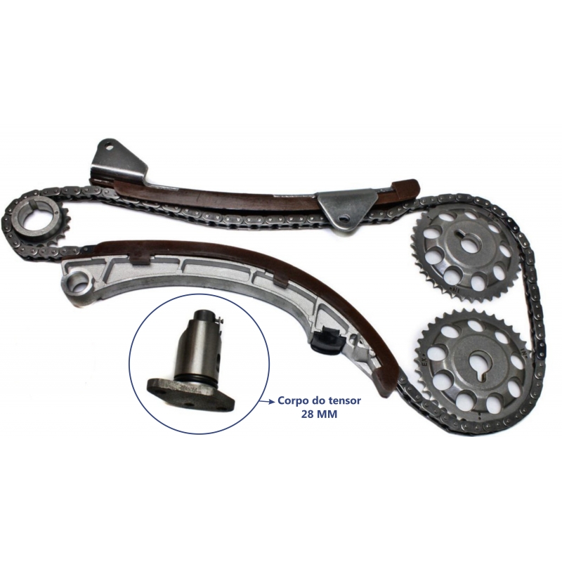 KIT CORRENTE (ENGRENAGEM/DISTRIBUICAO) - TOYOTA COROLLA 1.6 16V/1.8 16V 2002-2011