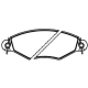 PASTILHA FREIO - RENAULT KANGOO 1.6 16V/1.6 8V 1997-2018 PEUGEOT 206 1.6 8V 1998-2000 CITROEN XSARA 1.6 16V/1.8 16V/1.8
