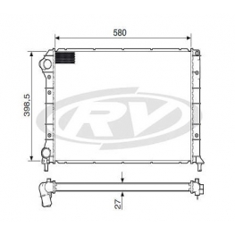 RADIADOR AGUA - DOBLO 1.6/1.8 16V 01/... DOBLO 1.3 01/... - C/ ACD