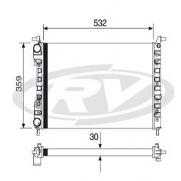 RADIADOR AGUA - UNO/ FIORINO/ PREMIO 1.0  FIRE FLEX 04/13 - C/ ACD - TRANS. MEC.