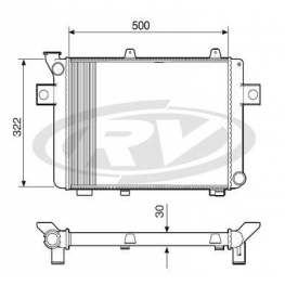 RADIADOR AGUA - DEL REY CHT/PAMPA/CORCEL 1.6 82/89 - S/ ACD - TRANS. MEC.