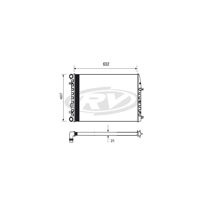 RADIADOR AGUA - FOX/ POLO 1.0/1.6 03/05 - C/ ACD - TRANS. MEC.