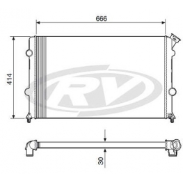 RADIADOR AGUA - S10/ BLAZER 2.0/2.2 - S/ ACD - TRANS. MEC.