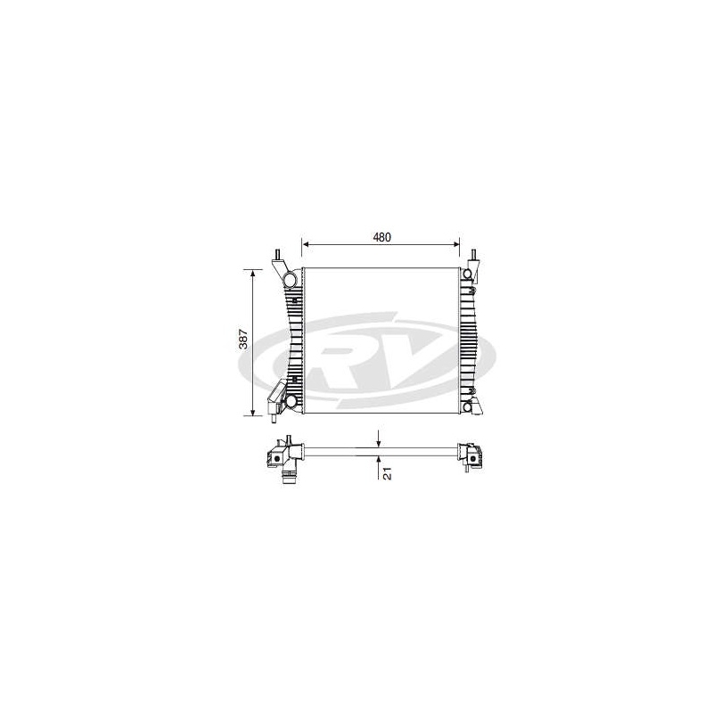 RADIADOR AGUA - UNO 1.0/1.4 8V FLEX 10/....PALIO 1.0/1.4/1.6 8/16V 11/13