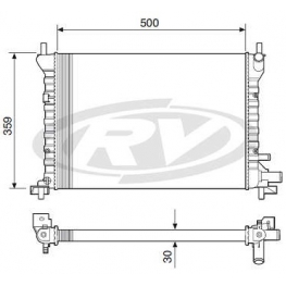 RADIADOR AGUA - FIESTA 1.0/1.3 CHT 87/89 - C/ ACD - TRANS. MEC.
