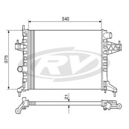RADIADOR AGUA - CORSA 1.0/1.8 03/... CORSA 1.0 03/08  MONTANA 1.0/1.8 03/... - C/ ACD - TRANS. MEC.