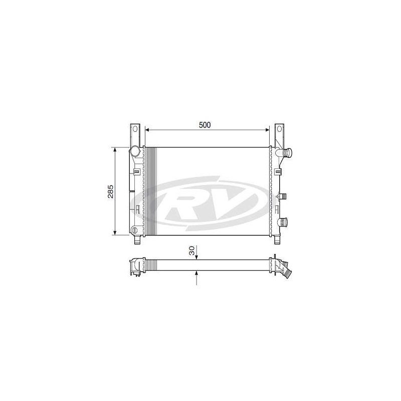 RADIADOR AGUA - KA 1.0/1.3 97/99 ENDURA C/ACD