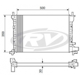 RADIADOR AGUA - FIESTA /COURIER 1.4 ENDURA 96/99