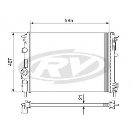 RADIADOR AGUA - SCENIC 1.6/2.0 16V 99/... - TRANS. MEC.