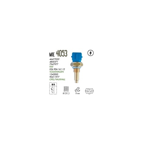 SENSOR TEMPERATURA - BRAVA 1.6 16V GAS 02/03 COUPE 2.0 16V GAS 95/97 DUCATO 2.5 8V DIESEL 97/98 DUCATO 2.8 8V DIESEL 99/05 DUNA 