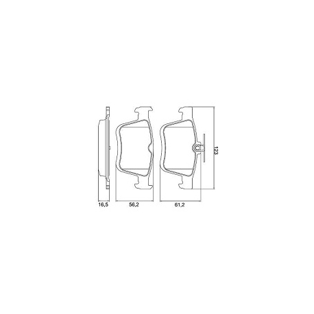 PASTILHA FREIO - A3 1.4 TFSI/1.4 TFSI SPORTBACK 05-14/... A3 1.4I 16V TFSI 04-12/... A3 1.4I 16V TFSI SPORTBACK 09-12/... A3 1.6
