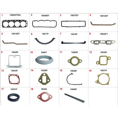 JOGO DE JUNTA DO MOTOR - CHEVROLET OPALA 2.5 8V 1974-1992 CARAVAN 2.5 8V 1974-1992 A-10 2.5 8V 1980-1984 VERANEIO 2.5 8V 1980-1
