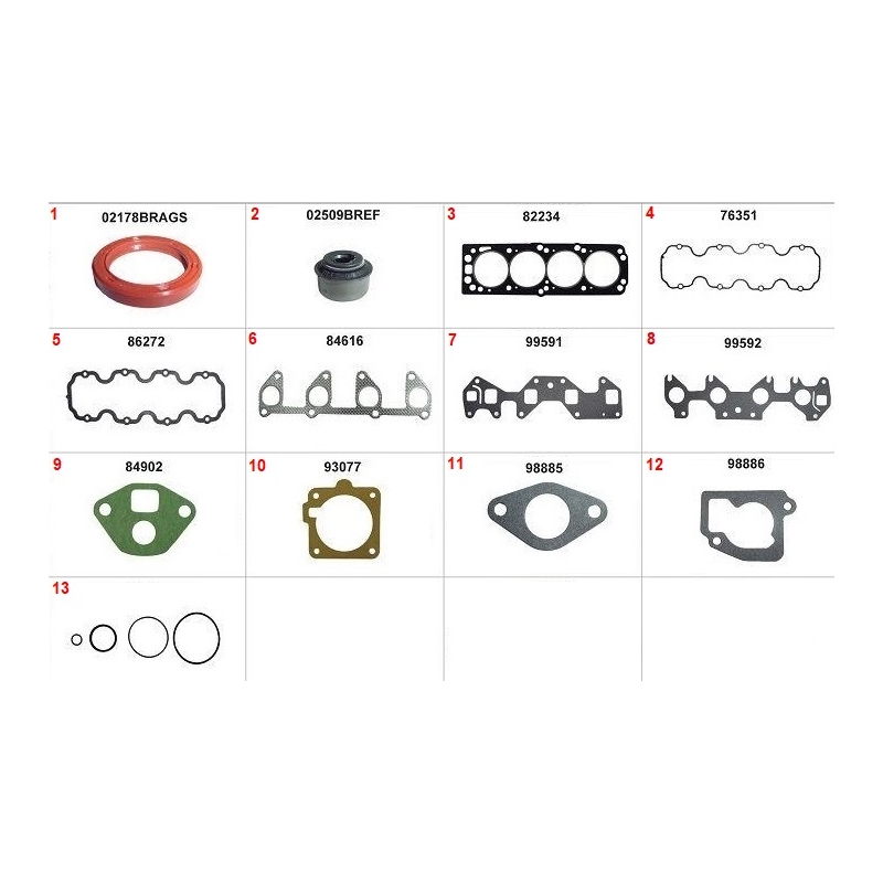 JOGO DE JUNTA DO MOTOR - CHEVROLET SPIN 1.8 8V 2012-2021 COBALT 1.8 8V 2012-2016 CORSA 1.6 8V 1995-2006 MERIVA 1.8 8V 2002-2012