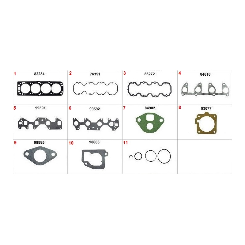 JOGO DE JUNTAS SUPERIOR - CHEVROLET SPIN 1.8 8V 2012-2019 COBALT 1.8 8V 2012-2016 CORSA 1.6 8V 1995-2006 MERIVA 1.8 8V 2002-2012