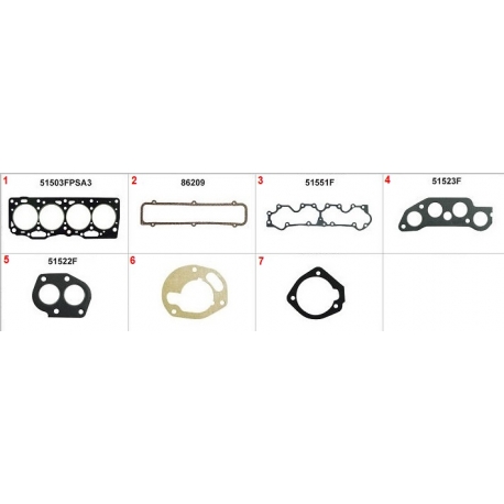 JOGO DE JUNTA DO MOTOR - FIAT PREMIO 1.5 8V/1.6 8V 1985-1994 ELBA 1.5 8V/1.6 8V 1985-1994 UNO 1.5 8V/1.6 8V 1987-1993