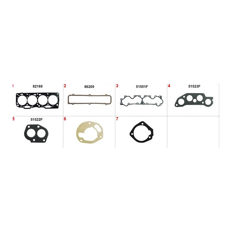 JOGO DE JUNTA DO MOTOR - FIAT TIPO 1.6 8V 1993-1997 PALIO WEEKEND 1.6 8V 1998-2000 FIORINO 1.6 8V 1991-1996 UNO 1.6 8V 1989-199