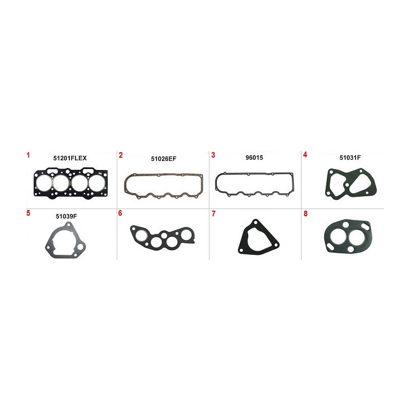 JOGO DE JUNTA DO MOTOR - FIAT UNO 1.0 8V/1.3 8V/1.5 8V 1984-1996 FIORINO 1.0 8V/1.3 8V/1.5 8V 1981-1996 147 1.0 8V/1.3 8V 1976-