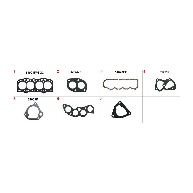 JOGO DE JUNTA DO MOTOR - FIAT UNO 1.0 8V/1.3 8V 1984-1991 147 1.0 8V/1.3 8V 1976-1988 FIORINO 1.3 8V 1981-1991 PANORAMA 1.3 8V