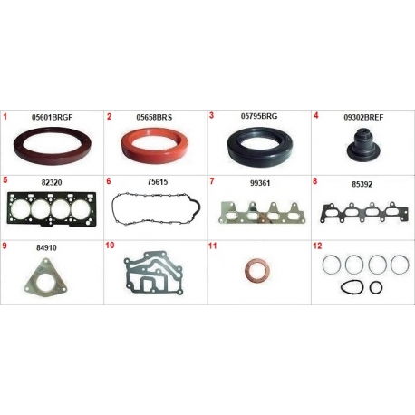 JOGO DE JUNTA DO MOTOR - RENAULT SANDERO 1.6 16V 2007-2020 DUSTER 1.6 16V 2011-2021 LOGAN 1.6 16V 2007-2020 OROCH 1.6 16V 2015-