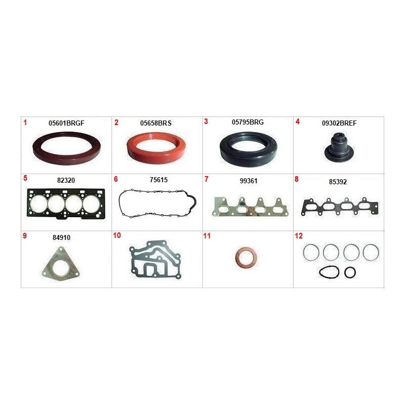 JOGO DE JUNTA DO MOTOR - RENAULT SANDERO 1.6 16V 2007-2020 DUSTER 1.6 16V 2011-2021 LOGAN 1.6 16V 2007-2020 OROCH 1.6 16V 2015-