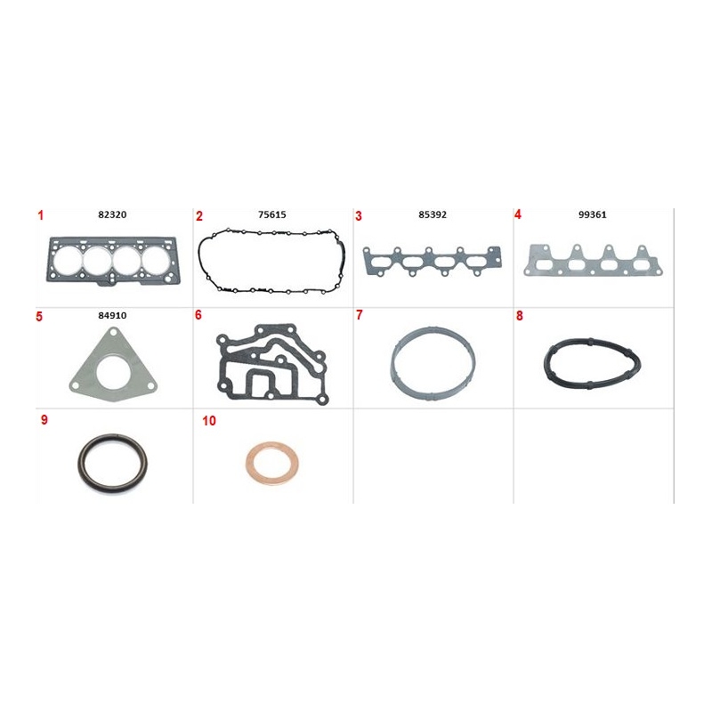 JOGO DE JUNTA DO MOTOR SEM RETENTOR - RENAULT SANDERO 1.6 16V 2007-2020 DUSTER 1.6 16V 2011-2018 LOGAN 1.6 16V 2007-2020 OROCH 1
