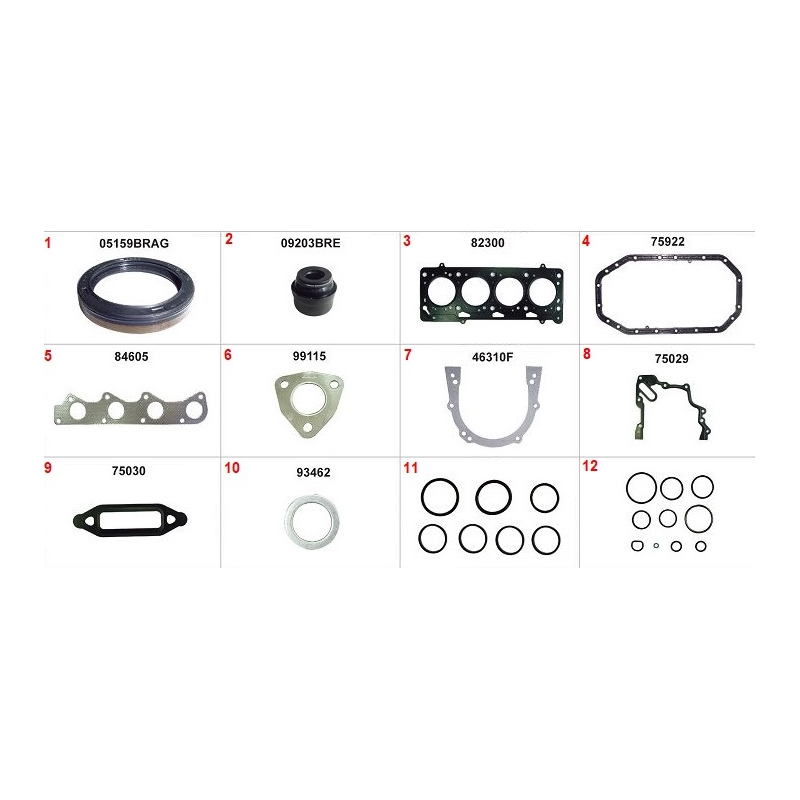 JOGO DE JUNTA DO MOTOR - VOLKSWAGEN GOL 1.0 8V 2001-2016 FOX 1.0 12V/1.0 8V 2003-2018 VOYAGE 1.0 8V 2008-2015